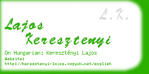 lajos keresztenyi business card